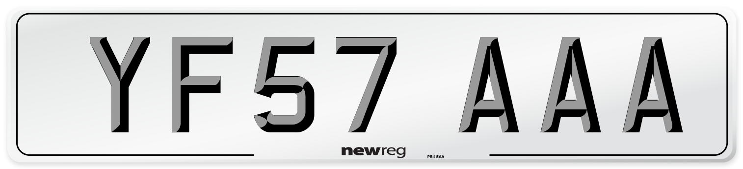 YF57 AAA Number Plate from New Reg